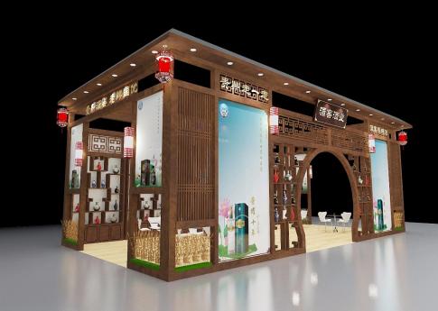 湄窖酒業(yè)酒博會展臺設計搭建案例分析及深圳展覽公司
